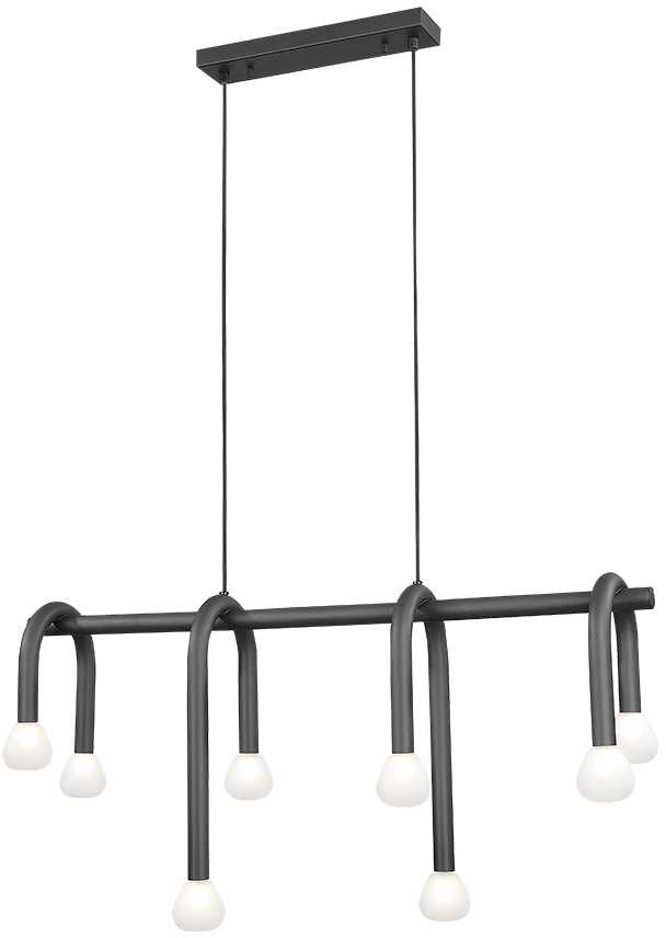 Pakabinamas šviestuvas DELORI, 8xG9, juodos/baltos sp., 4324700
