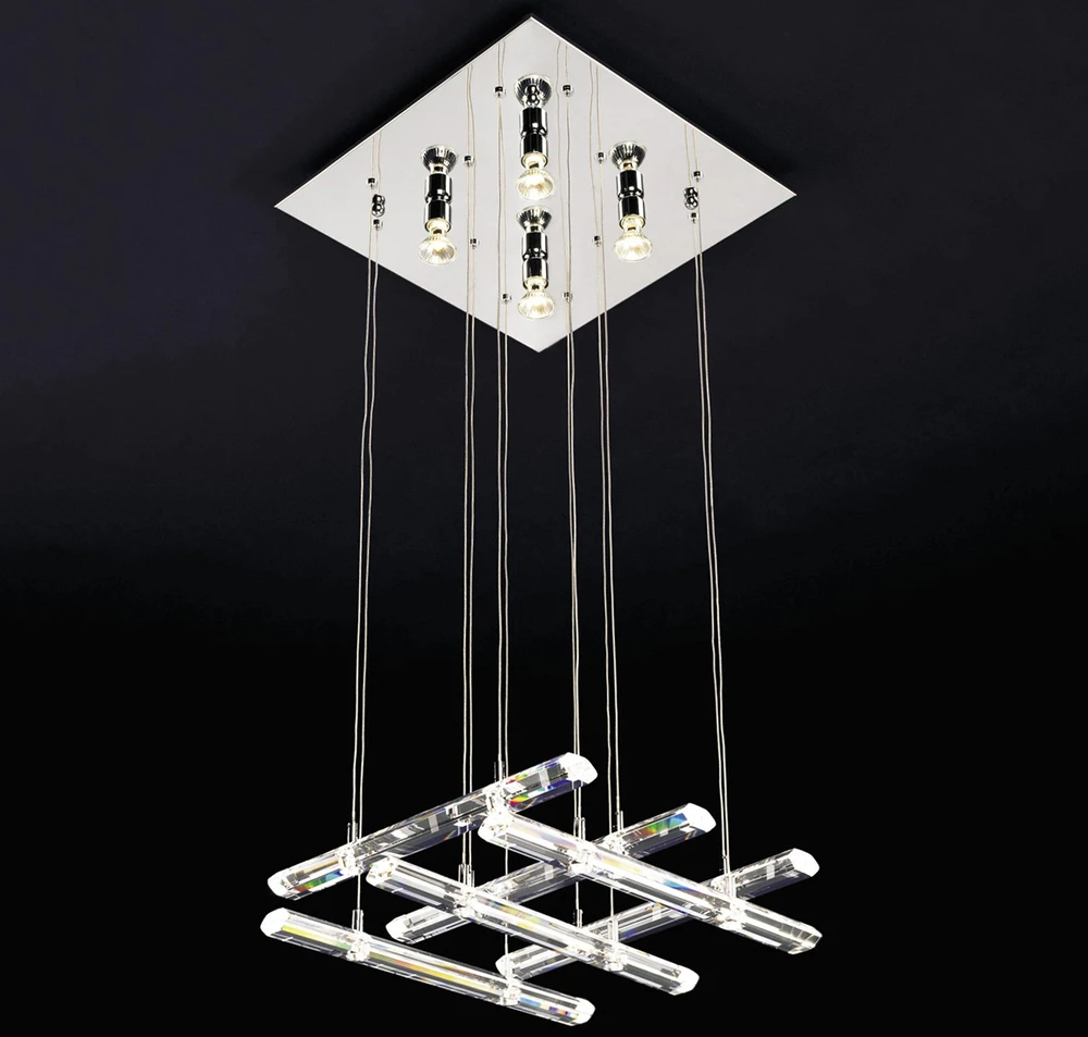 Lubinis šviestuvas Pakabinamas šviestuvas DIAMOND, G4+GU10, chromo sp.