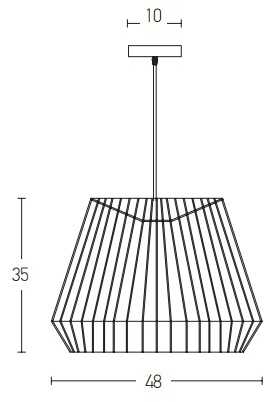Pakabinamas šviestuvas, E27, rudas, 20237