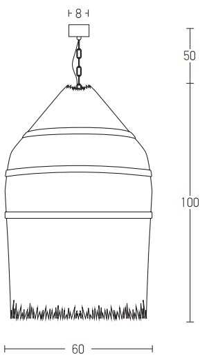 Pakabinamas šviestuvas, E27, rudas, 17129