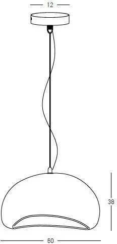 Pakabinamas šviestuvas, E27, smėlio sp., 60cm, 23162