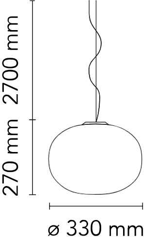 Pakabinamas šviestuvas GLO-BALL SUSPENSION 1, E27, baltas