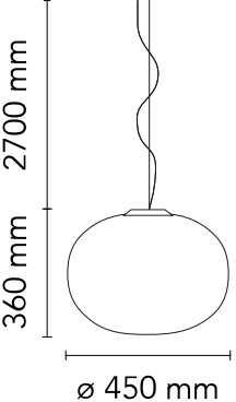 Pakabinamas šviestuvas GLO-BALL SUSPENSION 2, E27, baltas