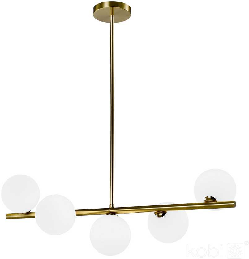 Pakabinamas šviestuvas GLOBE ELEGANCE, 5xG9, aukso/baltos sp.