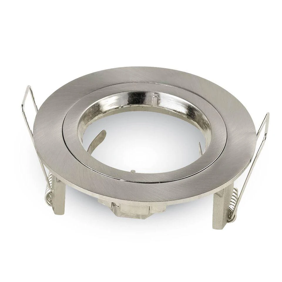 Pakabinamas šviestuvas GU10 lemputės rėmelis, V-TAC, apvalus, spalva:nikelio, Φ81 x 34 mm