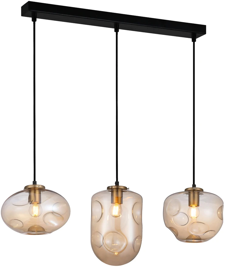 Italux Pakabinamas šviestuvas Hatella PND-112038-3-BRO+AMB