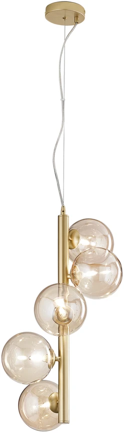 Pakabinamas šviestuvas HONEY, žalvario sp., 5xG9