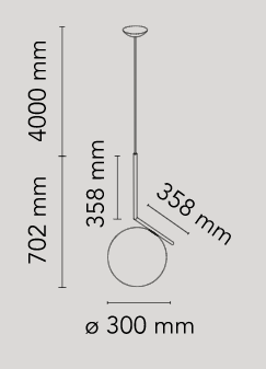 Pakabinamas šviestuvas IC Lights Suspension 2, chromo sp., E27