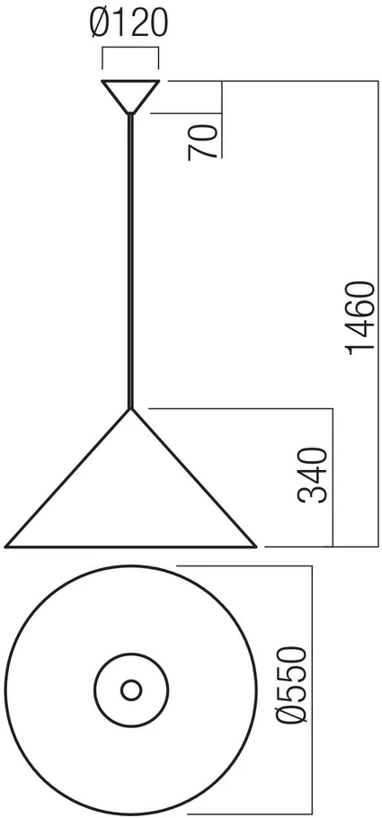 Pakabinamas šviestuvas KONOS, E27, sendinto vario sp., 55cm, 01-4620