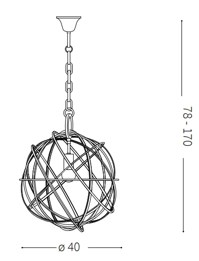Ideal Lux Pakabinamas šviestuvas Konse Sp1 155968