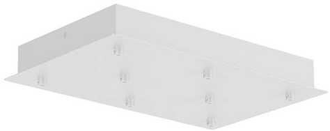 Laikiklis, 8 skylių, skirtas pakabinamų šviestuvų montavimui, baltas, CSL8SQ400WH