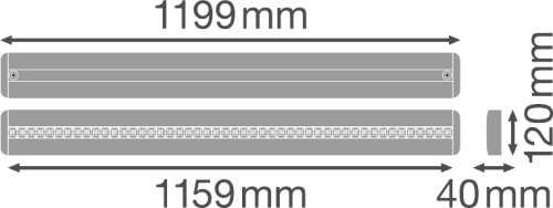 Linijinis šviestuvas IndiviLED© DIRECT su avariniu moduliu 1200 34 W 4000 K EM