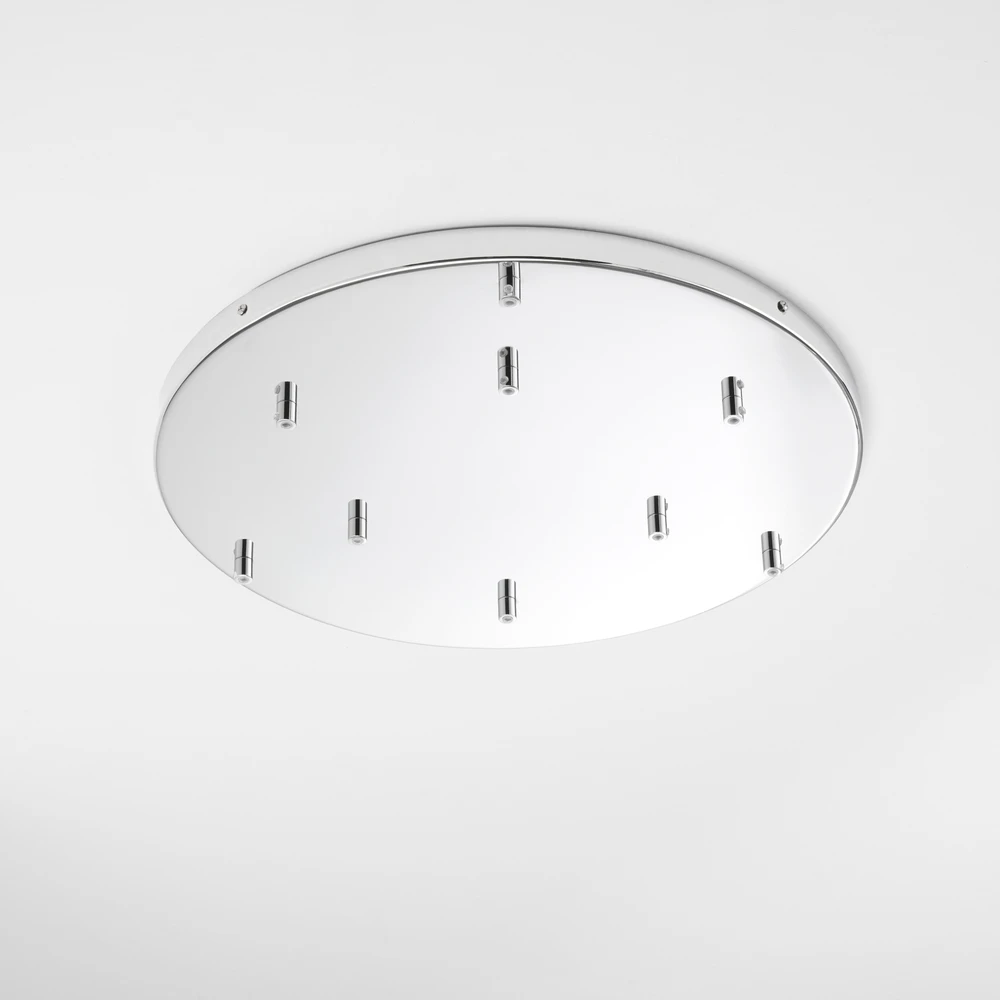 Lubinė bazė 9 PIREX pakabinamiems šviestuvams, chromuoto metalo, 52 cm