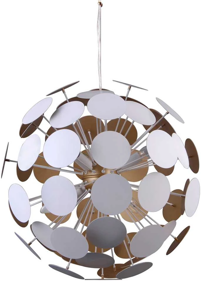 Lubinis šviestuvas Netlighting Pakabinamas šviestuvas MAILONE, 6xE14, baltos/aukso sp.