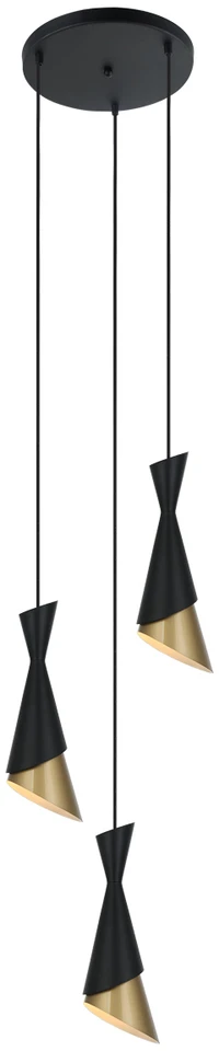 Italux Pakabinamas šviestuvas PND-85949-3 BK+GD