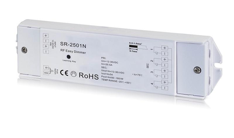 Pakabinamas šviestuvas Max 480W keturių kanalų Easy RF imtuvas Sunricher SR-2501N 12-36V 4x5A