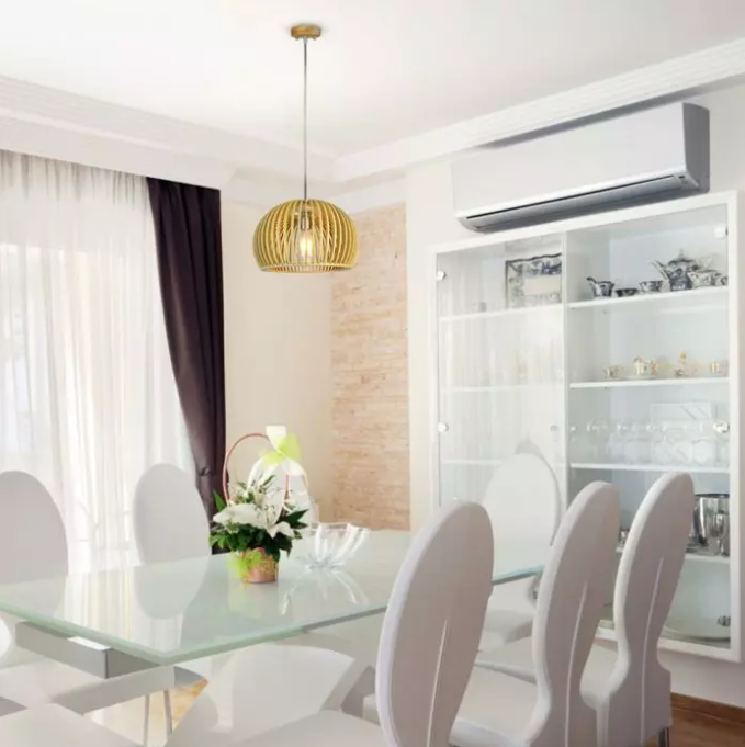 V-tac Pakabinamas šviestuvas, medinis, E27, Ø330x220mm