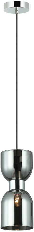 Pakabinamas šviestuvas MEMORY, E27, dūmų/chromo sp., 4291901