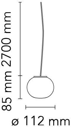 Pakabinamas šviestuvas MINI GLO-BALL SUSPENSION, G9, baltas