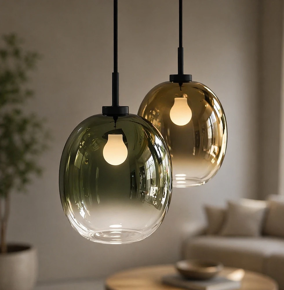 Pakabinamas šviestuvas MIRROR, E27, žalios/juodos sp., 4345500