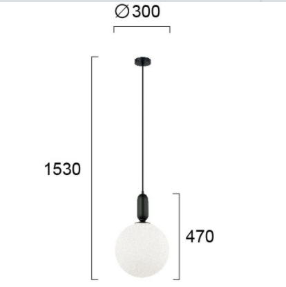 Pakabinamas šviestuvas NEPTUNE, E27, max 40W, juodas, 4230601