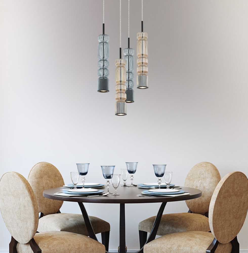 Pakabinamas šviestuvas NIKITA, GU10, juodu korpusu/skaidrus stiklas, 4318900