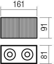 Lubinis šviestuvas Paviršinis šviestuvas DELPHI, GU10, juodas, 01-3412