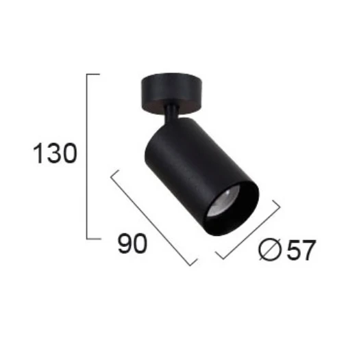 Pakabinamas šviestuvas Paviršinis šviestuvas STAGE CFL/LED lemputėms, GU10, juodas, 4224701