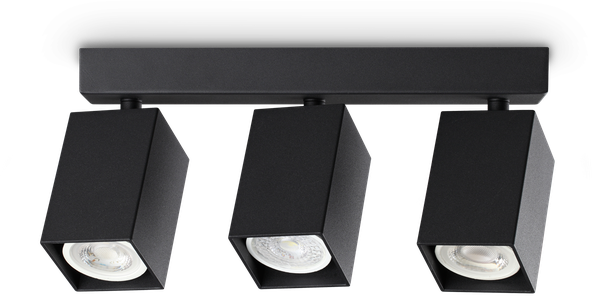 Lubinis šviestuvas Paviršinis šviestuvas DYNAMITE, 3xGU10, juodas, 371276