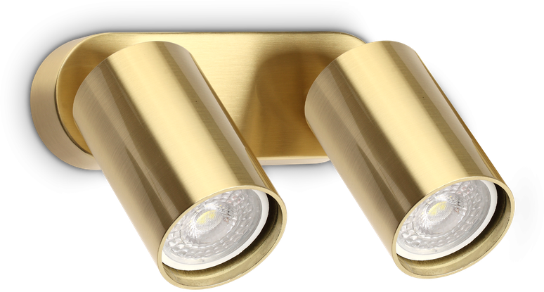 Lubinis šviestuvas Paviršinis šviestuvas DYNAMITE, 2xGU10, žalvario sp., 367392