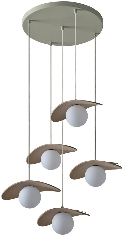 Pakabinamas šviestuvas PEARL, 5xG9, smėlio sp.