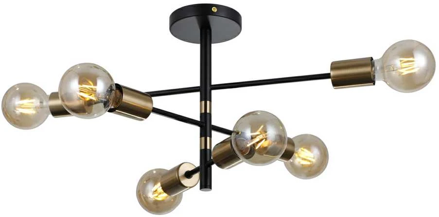 Pakabinamas šviestuvas Italux Lubinis šviestuvas Piansi PND-4025-6-BL-HBR