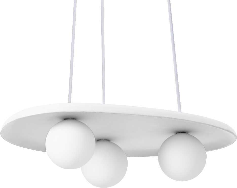Pakabinamas šviestuvas PLASTER NEST, 3xG9, baltas
