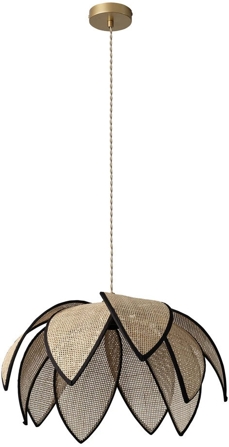 Pakabinamas šviestuvas RATTAN LOTUS, E27, smėlio sp.