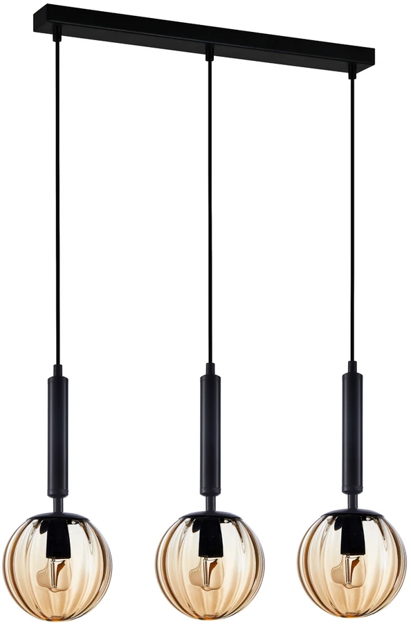Italux Pakabinamas šviestuvas Ravena PND-2324-3L BK+AMB
