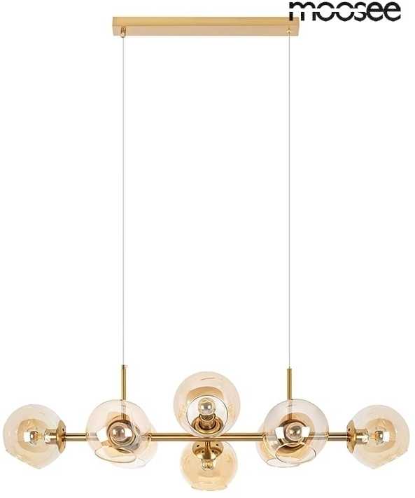 Pakabinamas šviestuvas ROMEO GOLD, 8xE27, aukso/gintaro sp.