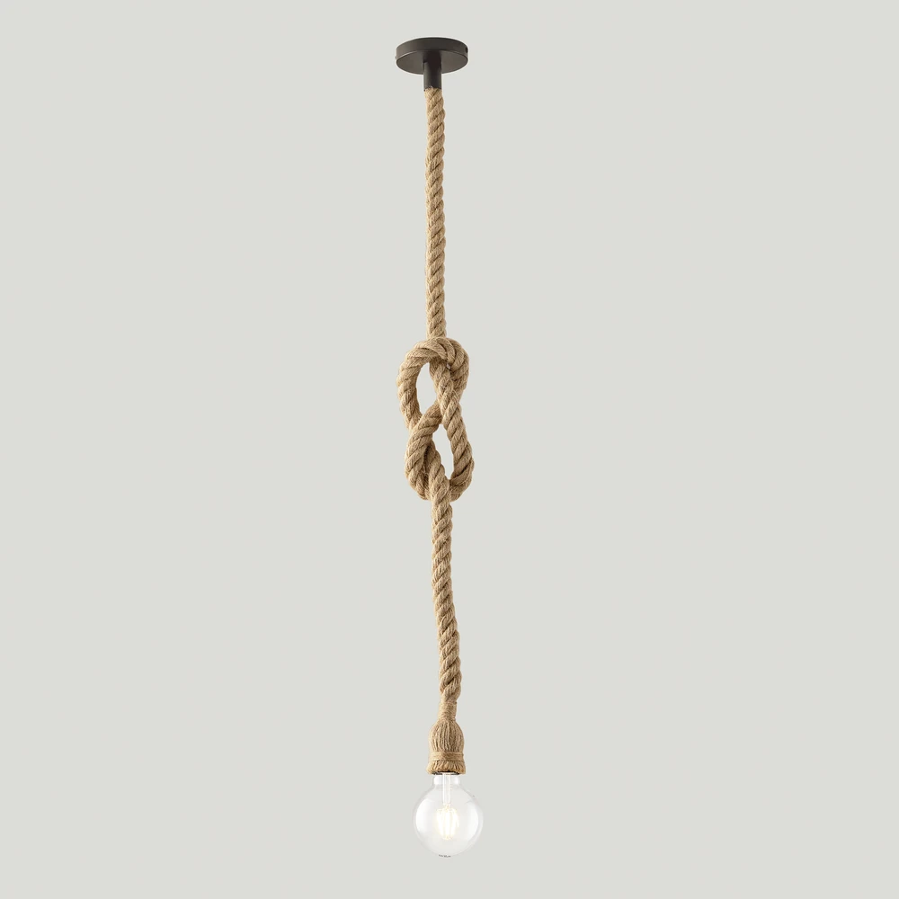 Pakabinamas šviestuvas ROPE, smėlio sp., 1xE27