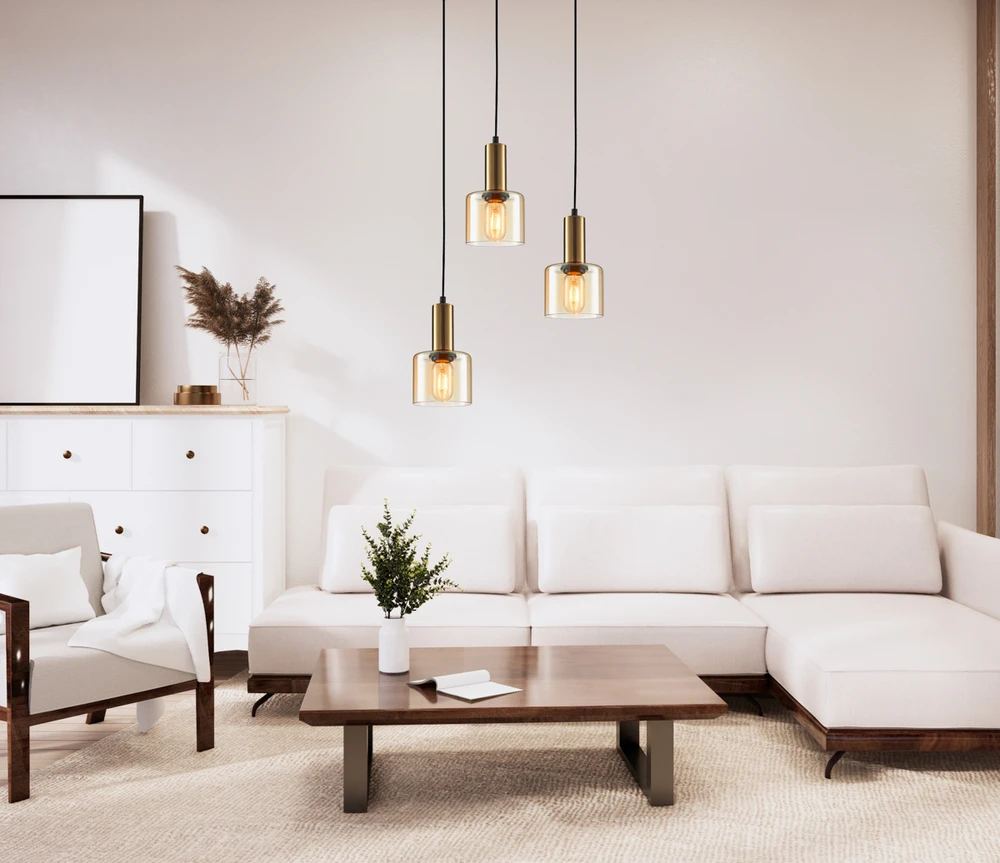 Italux Pakabinamas šviestuvas Santia PND-65342-1-BRO+AMB