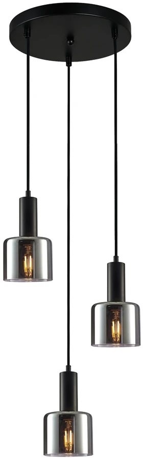 Italux Pakabinamas šviestuvas Santia PND-65342-3A-BK+SG