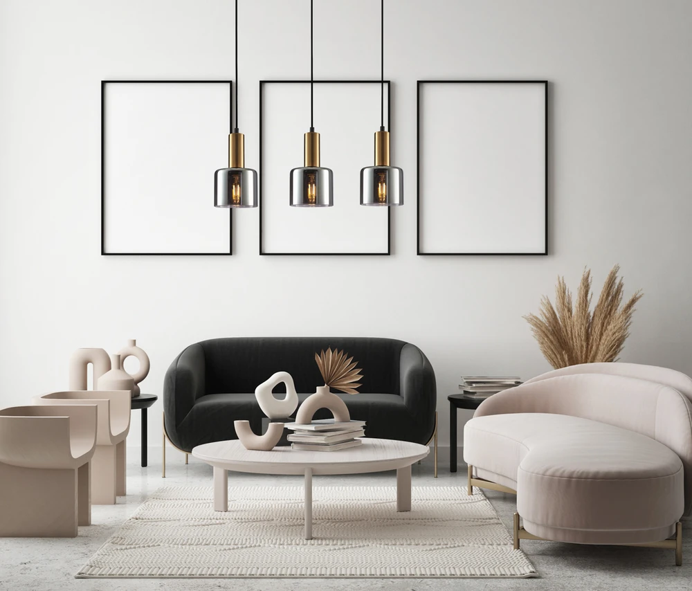 Italux Pakabinamas šviestuvas Santia PND-65342-3-BRO+SG