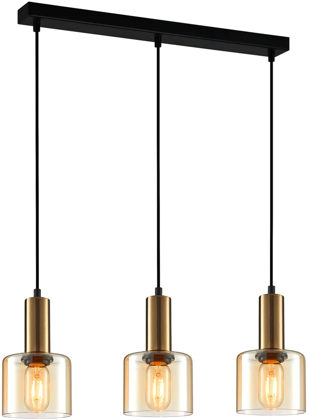 Italux Pakabinamas šviestuvas Santia PND-65342-3-BRO+AMB