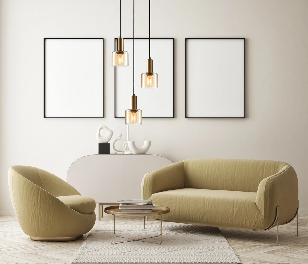 Italux Pakabinamas šviestuvas Santia PND-65342-3A-BRO+AMB