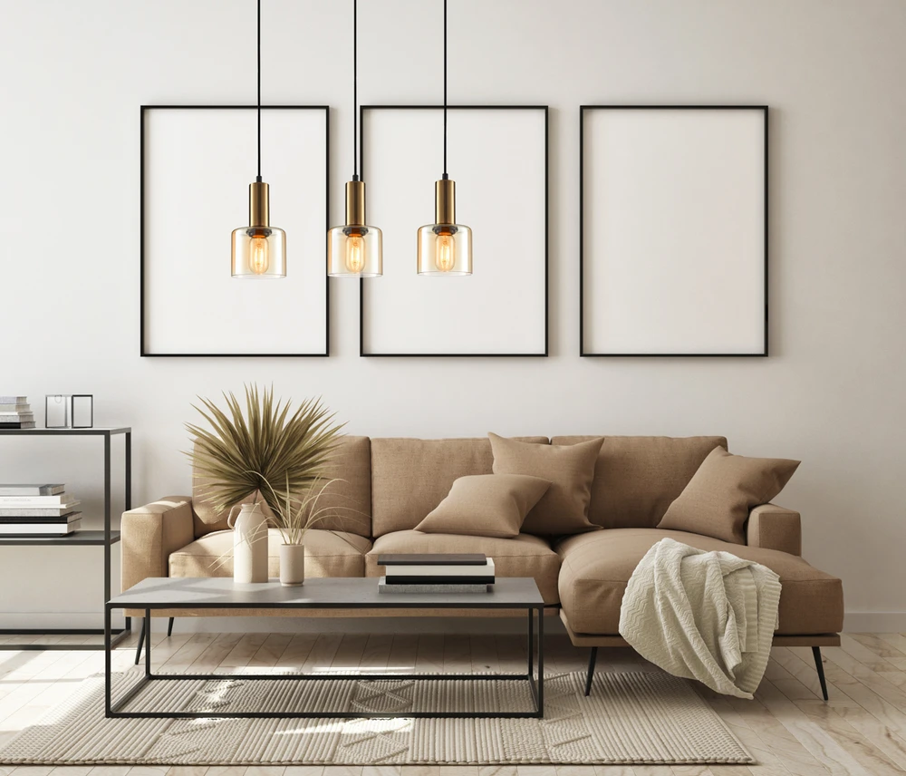 Italux Pakabinamas šviestuvas Santia PND-65342-3-BRO+AMB