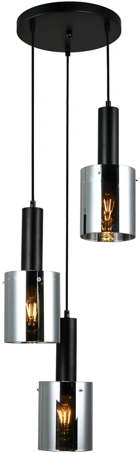 Italux Pakabinamas šviestuvas PND-5581-3A-BK+SG