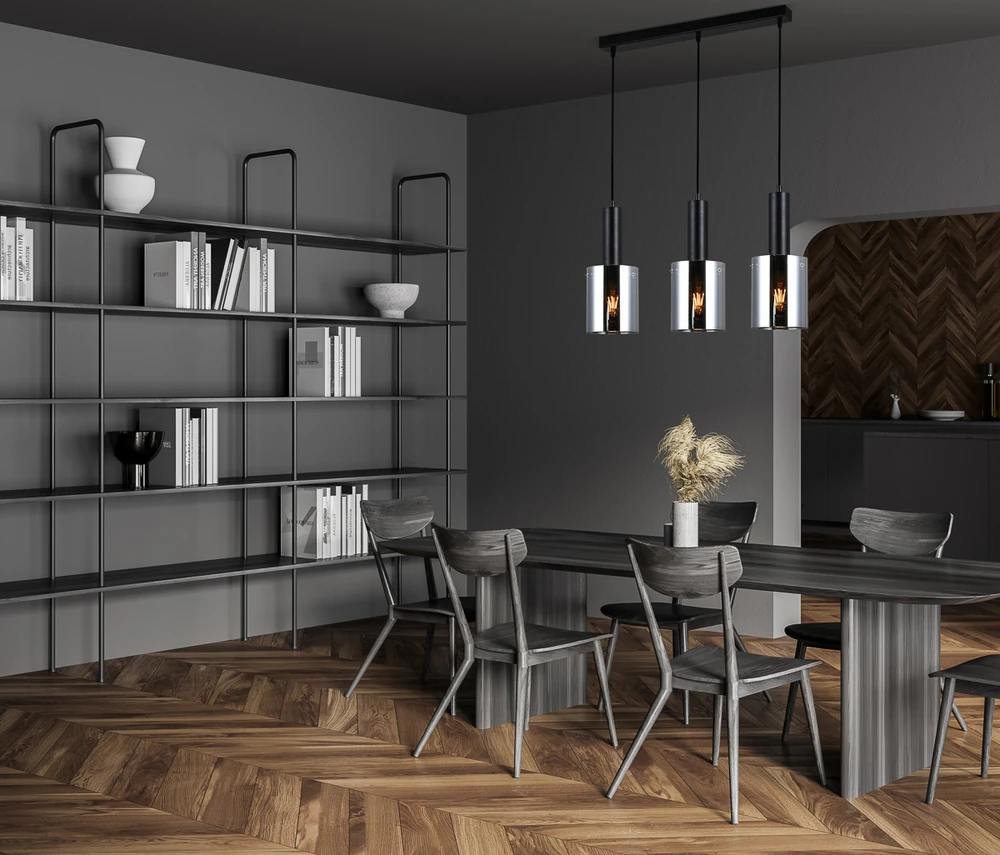 Italux Pakabinamas šviestuvas PND-5581-3-BK+SG