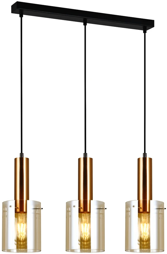 Italux Pakabinamas šviestuvas PND-5581-3-BRO+AMB
