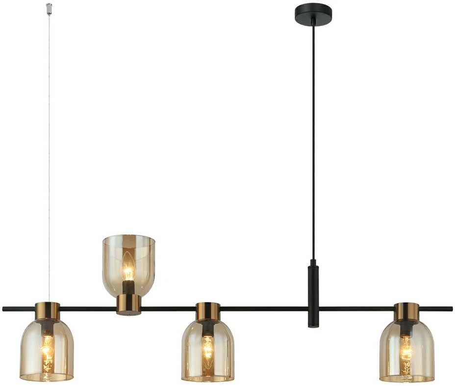 Italux Pakabinamas šviestuvas Servio PND-66892-4-BK-AMB