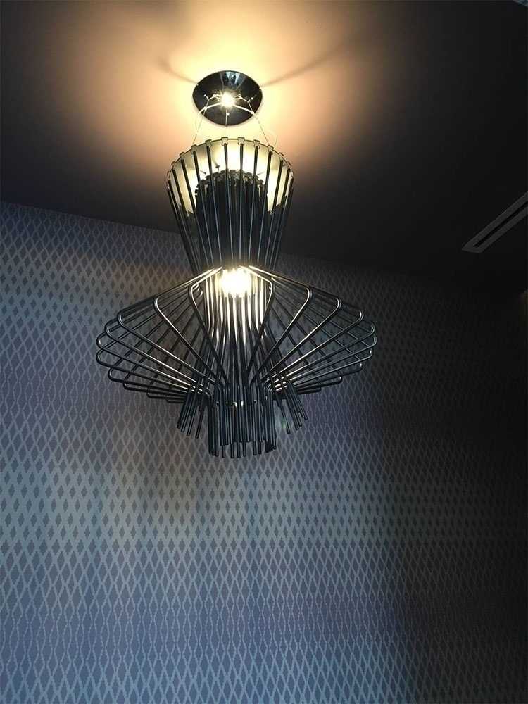 Pakabinamas šviestuvas STRAW, 2xE27, pilkas