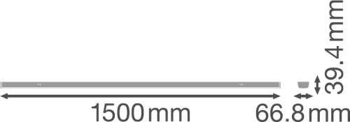 TRUSYS linijinių šviestuvų sistemos šviestuvas PERFORMANCE WIDE 50 W 4000 K