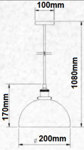 Pakabinamas šviestuvas Pakabinamas vintažinio stiliaus šviestuvas V-TAC, E27